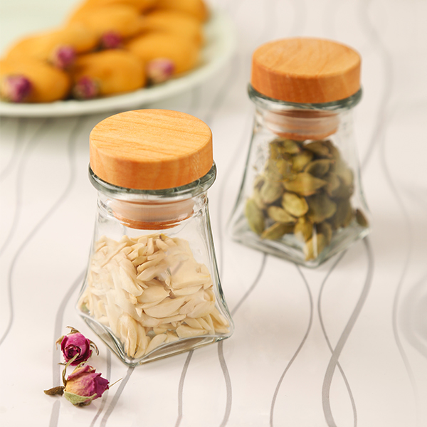 تصویر جا ادویه‌های درب چوبی کاج از برند میس گلس