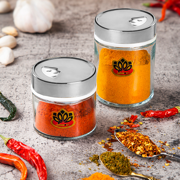 تصویر ادویه پاش‌های لوتوس با درب کروم