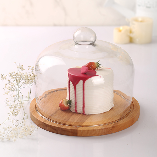 تصویری دیگری از کیک خوری پایه چوبی سایز 1 برند میس گلس