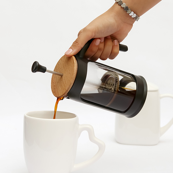 تصویر فرنچ پرس لوکس درب چوبی میس گلس